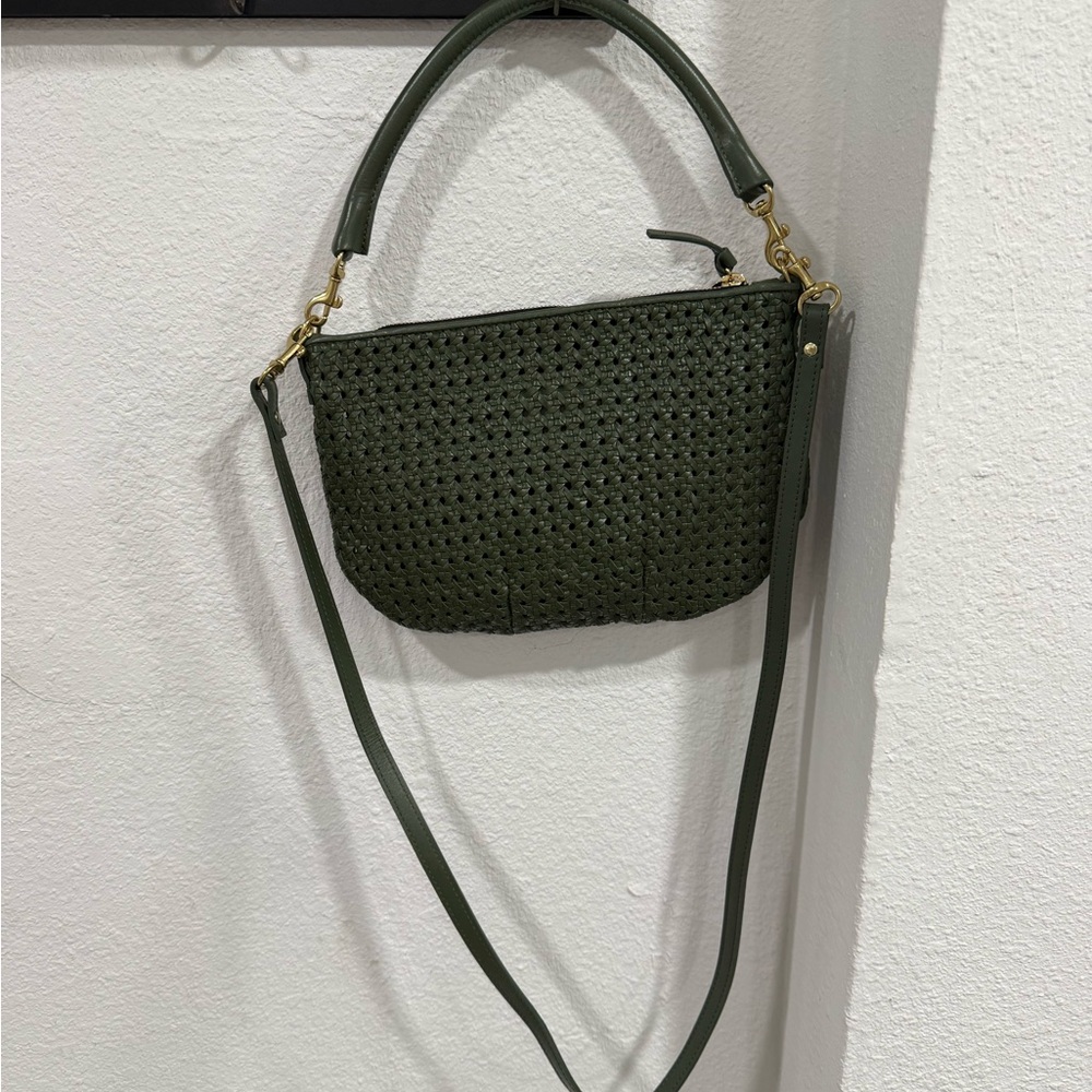 Clare V Army Rattan Petite Moyen Crossbody Bag
